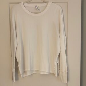 Aerie White Waffle Knit Top